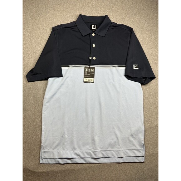 FootJoy Golf Mens Small Color‎ Block Lisle Navy Heather Sky White 27340 NWT - Picture 2 of 7